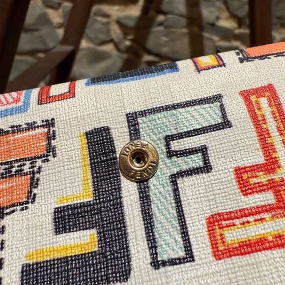 Fendi Spalmati Zucca FF Multicolour Long Wallet - Picture 12 of 16